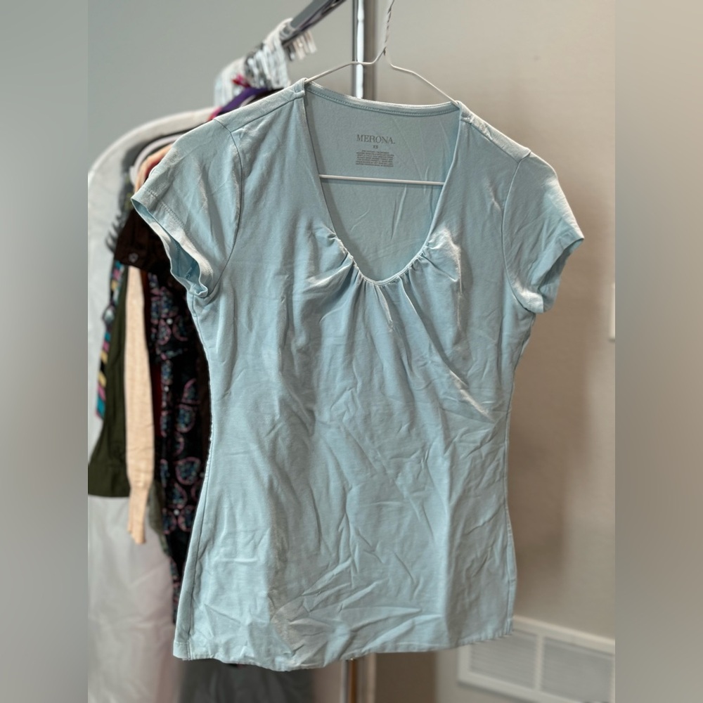 Baby blue Merona shirt size xs